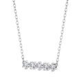 Load image into Gallery viewer, 0.50ctw 5 Stone Moissanite Bar Necklace in Sterling Silver