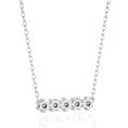 Load image into Gallery viewer, 0.50ctw 5 Stone Moissanite Bar Necklace in Sterling Silver