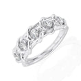 Load image into Gallery viewer, 0.5CT Round Cut Criss Cross Moissanite Wedding Band