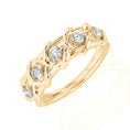 0.5CT Round Cut Criss Cross Moissanite Wedding Band
