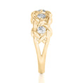 0.5CT Round Cut Criss Cross Moissanite Wedding Band