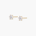 2ctw Six-Prong Round Cut Moissanite Basket Stud Earrings