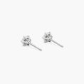 2ctw Six-Prong Round Cut Moissanite Basket Stud Earrings