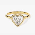 Heart Cut Bezel Moissanite Engagement Ring