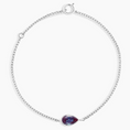 Load image into Gallery viewer, 1.0 CT Pear Shape Lab Alexandrite Bracelet in Sterling Silver