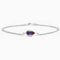 Load image into Gallery viewer, 1.0 CT Pear Shape Lab Alexandrite Bracelet in Sterling Silver