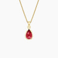 Load image into Gallery viewer, 1CT Pear Shaped Lab Ruby Pendant