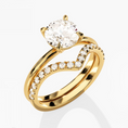 Load image into Gallery viewer, 4-Prong Round Cut Moissanite Solitaire Bridal Set