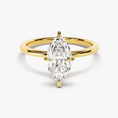 Load image into Gallery viewer, 4-Prong Marquise Cut Solitaire Moissanite Engagement Ring