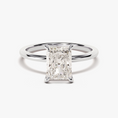 Load image into Gallery viewer, 4-Prong Radiant Cut Solitaire Moissanite Engagement Ring