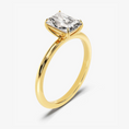 Load image into Gallery viewer, 4-Prong Radiant Cut Solitaire Moissanite Engagement Ring