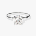 Load image into Gallery viewer, 4-Prong_Solitaire_Round_Shaped_Moissanite_Engagement_Ring-3