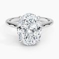 Load image into Gallery viewer, Custome Ring- 4CT Oval Cut Hidden Halo Moissanite Engagement Ring