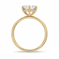 6-Prong Solitaire Round Cut with Hidden Halo Moissanite Engagement Ring