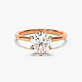 Load image into Gallery viewer, 6-Prong Solitaire Round Cut Moissanite Engagement Ring