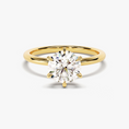 Load image into Gallery viewer, 6-Prong Solitaire Round Cut Moissanite Engagement Ring