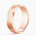 6.5 mm Bevelled Edges Men’s Matte Wedding Band