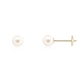 Load image into Gallery viewer, 6mm Solitaire Freshwater Cultured Pearl Stud Earrings