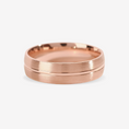 Load image into Gallery viewer, 6 mm Basic Carved Matte Brushed Men's Wedding Band