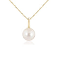 Load image into Gallery viewer, 8mm Freshwater Pearl Solitaire Elegant Pendant Necklace