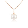 Load image into Gallery viewer, 8mm Freshwater Pearl Solitaire Elegant Pendant Necklace