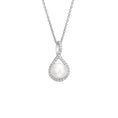 Load image into Gallery viewer, 8mm Freshwater Pearl with Moissanite Halo Twist Pendant Necklace