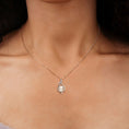 Load image into Gallery viewer, 9mm Freshwater Pearl Twist Pendant with Moissanite Accents Necklace