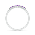 Amethyst Seven Stone Half Eternity Wedding Band
