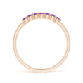 Amethyst Seven Stone Half Eternity Wedding Band