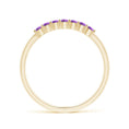 Amethyst Seven Stone Half Eternity Wedding Band