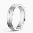5.5 mm Angled Groove Matte Men’s Wedding Band