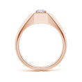 Asscher-Cut Moissanite Halo Octagon Men's Signet Ring