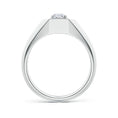 Asscher-Cut Moissanite Halo Octagon Men's Signet Ring