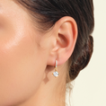 Asscher Cut Lab Diamond Huggie Hoop Drop Earrings