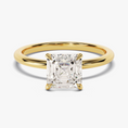 Load image into Gallery viewer, Asscher Cut Solitaire Moissanite Engagement Ring