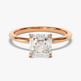 Load image into Gallery viewer, Asscher Cut Solitaire Moissanite Engagement Ring