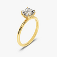 Load image into Gallery viewer, Asscher Cut Solitaire Moissanite Engagement Ring