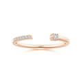 Asymmetric Open Moissanite Stackable Wedding Band - 1.8 mm