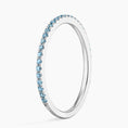 Azure Three-Quarter Coverage Swiss Blue Topaz Wedding Band - 1.4 mm
