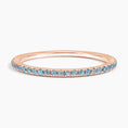 Azure Three-Quarter Coverage Swiss Blue Topaz Wedding Band - 1.4 mm