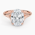 Load image into Gallery viewer, Graceful Arc Oval Cut Moissanite Engagement Ring