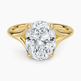 Load image into Gallery viewer, Graceful Arc Oval Cut Moissanite Engagement Ring