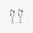 Load image into Gallery viewer, Baguette Moissanite Drop Huggie Hoop Earrings