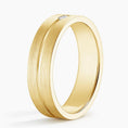 5.5 mm Baguette Moissanite Groove Matte Men’s Wedding Band