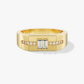 Load image into Gallery viewer, Baguette Cut Moissanite Men's Ring