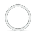 Bezel Asscher-Cut Moissanite Men’s Wedding Band-6.2 mm