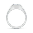 Bezel East–West Emerald-Cut Moissanite Men’s Signet Ring