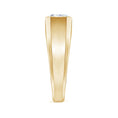 Bezel East–West Emerald-Cut Moissanite Men’s Signet Ring