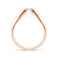 Bezel East–West Oval Moissanite Men's Signet Ring