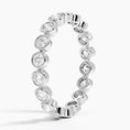 Bezel Round Eternity Moissanite Wedding Band-3.0mm